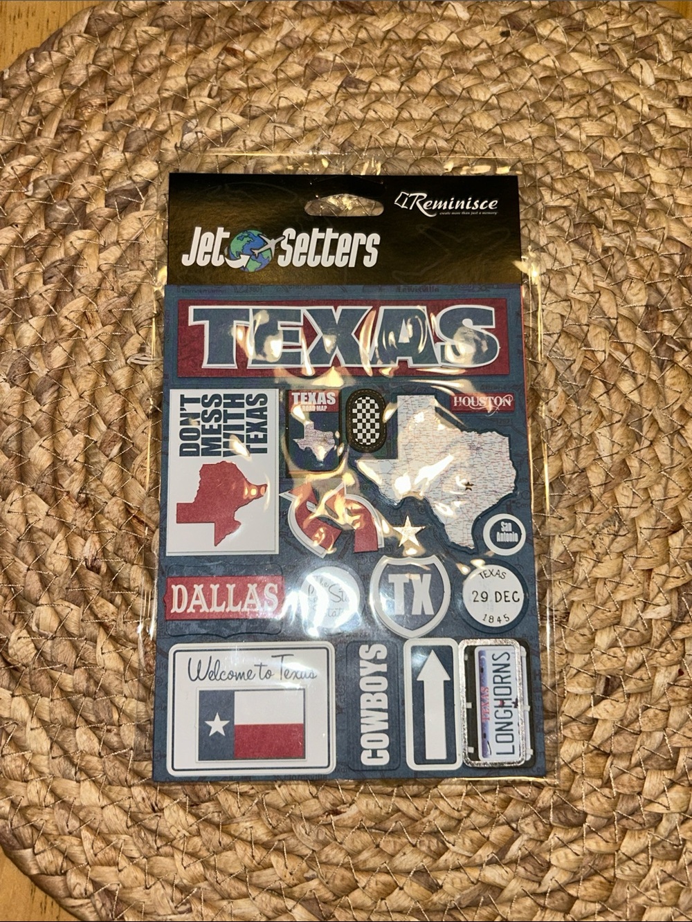 Texas scrapbook stickers